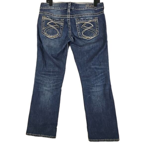 Silver Jeans ~Woman Size 29~ Blue Denim Frances Capri Jeans. - Picture 9 of 14